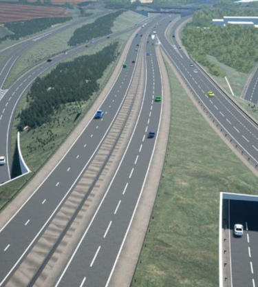 CGI showing a highway scheme